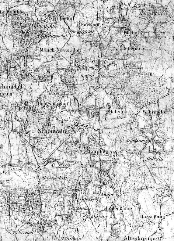 Karte - Schönwalde und Altenkrempe